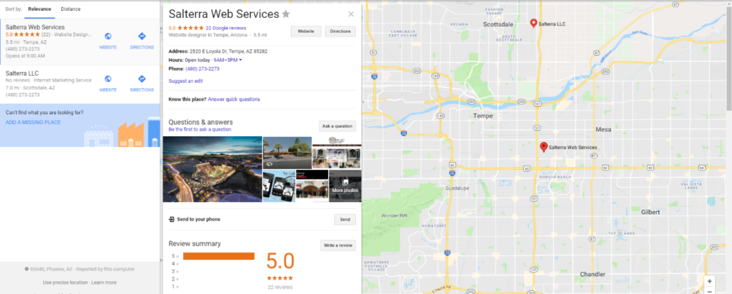 rank in the google map pack image